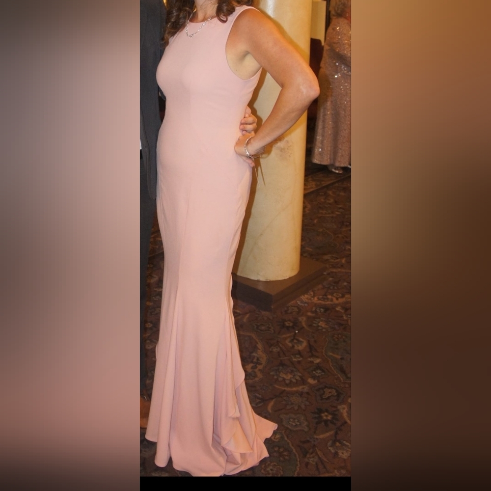 Zac posen light pink gown size 8